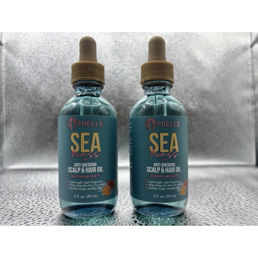 Mielle Sea Moss Blend Anti-Shedding Scalp & Hair Oil 2 oz Lot of 2 Saw Palmetto